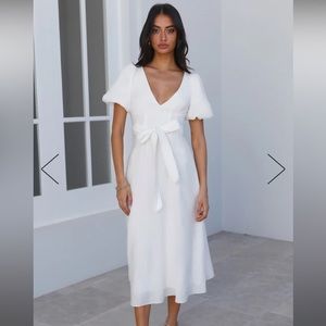 Hello Molly Not Of This World Midi Dress White — Size M, BRAND NEW, TAGS ON